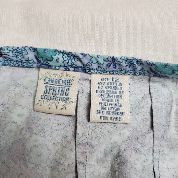 Cherokee Spring Collection Vintage 90's Skirt Boho Delicate Floral Print Size 12 - Picture 4 of 9